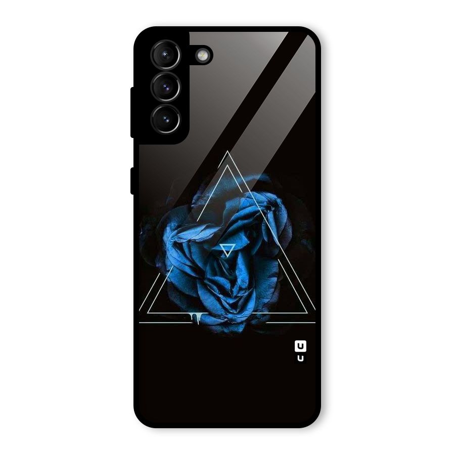 Blue Magic Triangle Glass Back Case for Galaxy S21 Plus