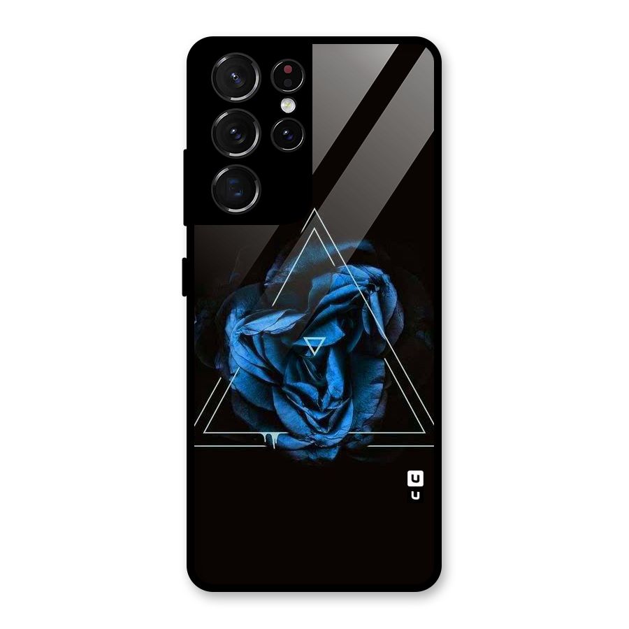 Blue Magic Triangle Glass Back Case for Galaxy S21 Ultra 5G