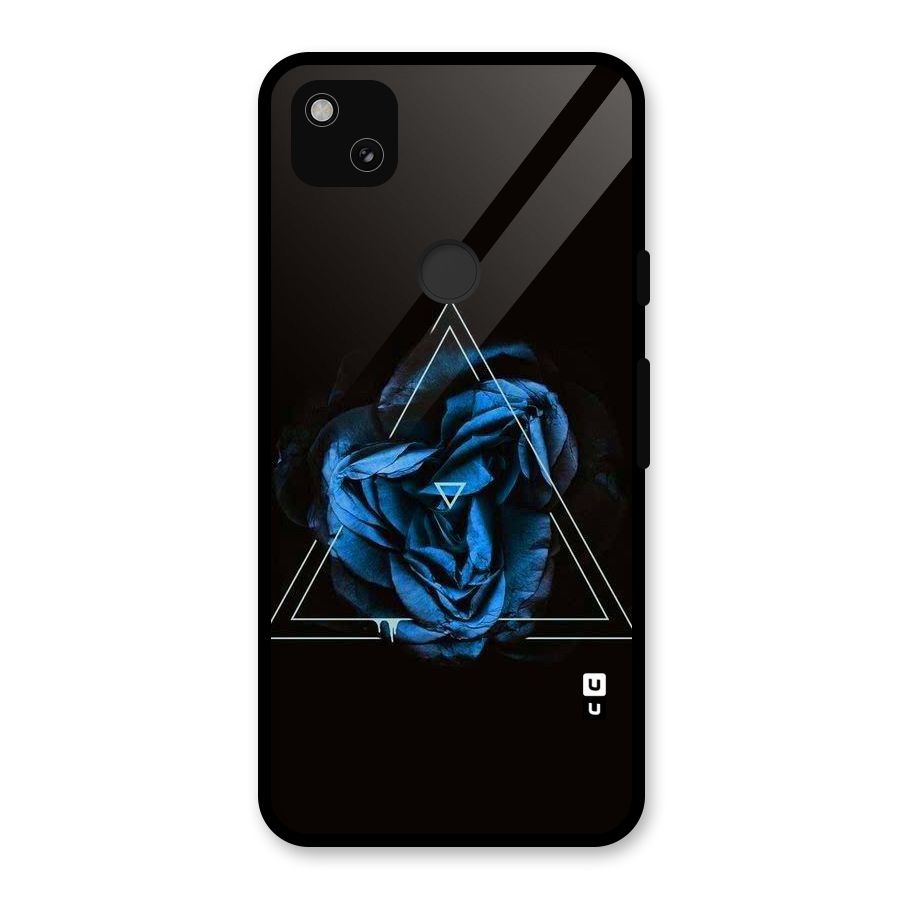 Blue Magic Triangle Glass Back Case for Google Pixel 4a