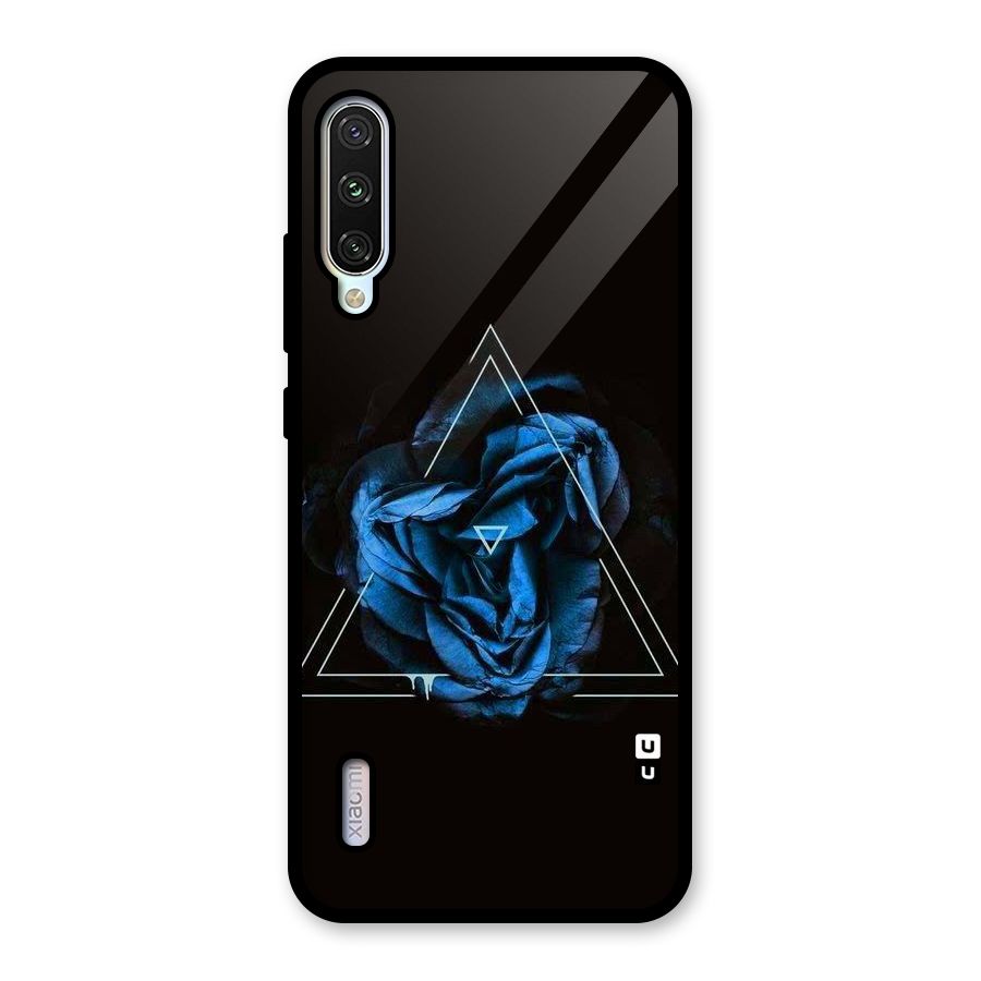 Blue Magic Triangle Glass Back Case for Mi A3