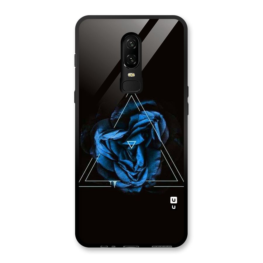 Blue Magic Triangle Glass Back Case for OnePlus 6