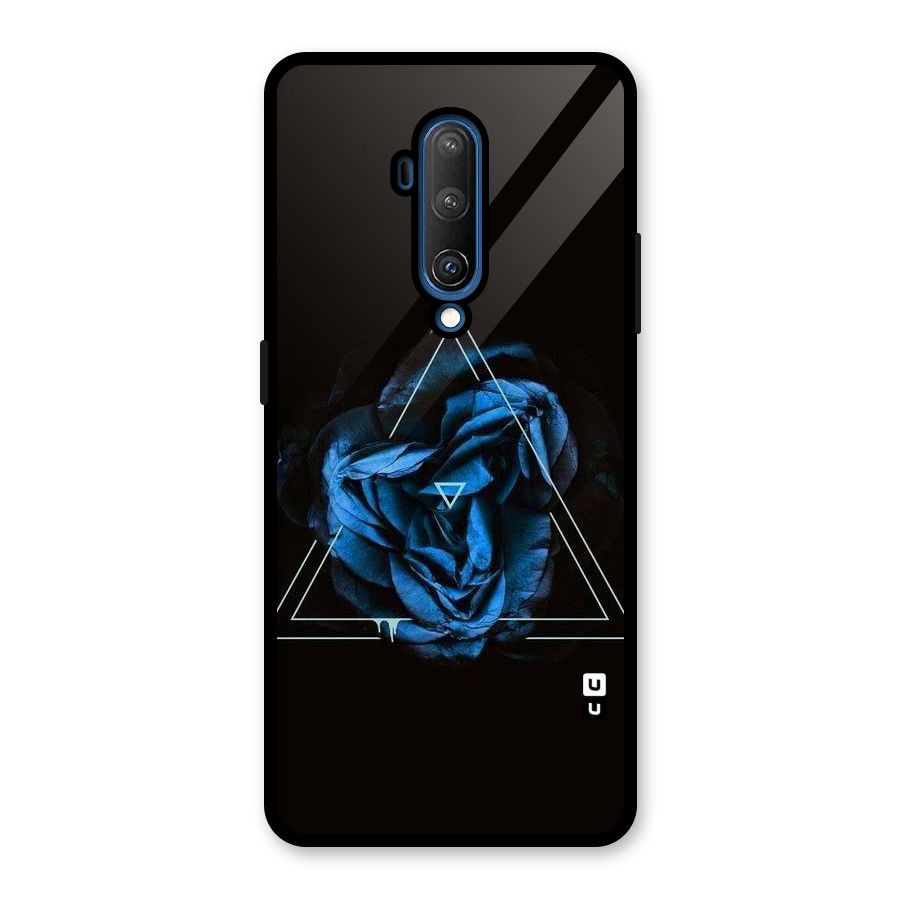 Blue Magic Triangle Glass Back Case for OnePlus 7T Pro