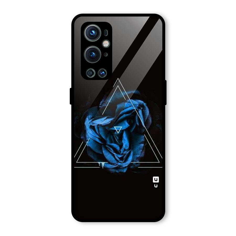 Blue Magic Triangle Glass Back Case for OnePlus 9 Pro