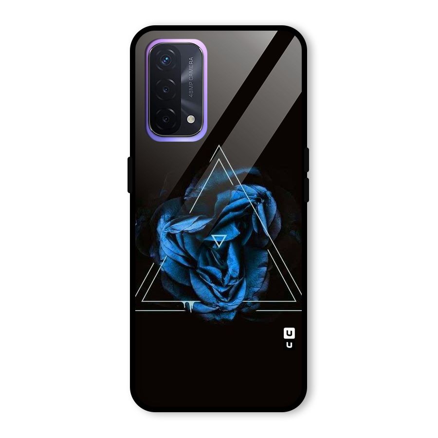 Blue Magic Triangle Glass Back Case for Oppo A74 5G