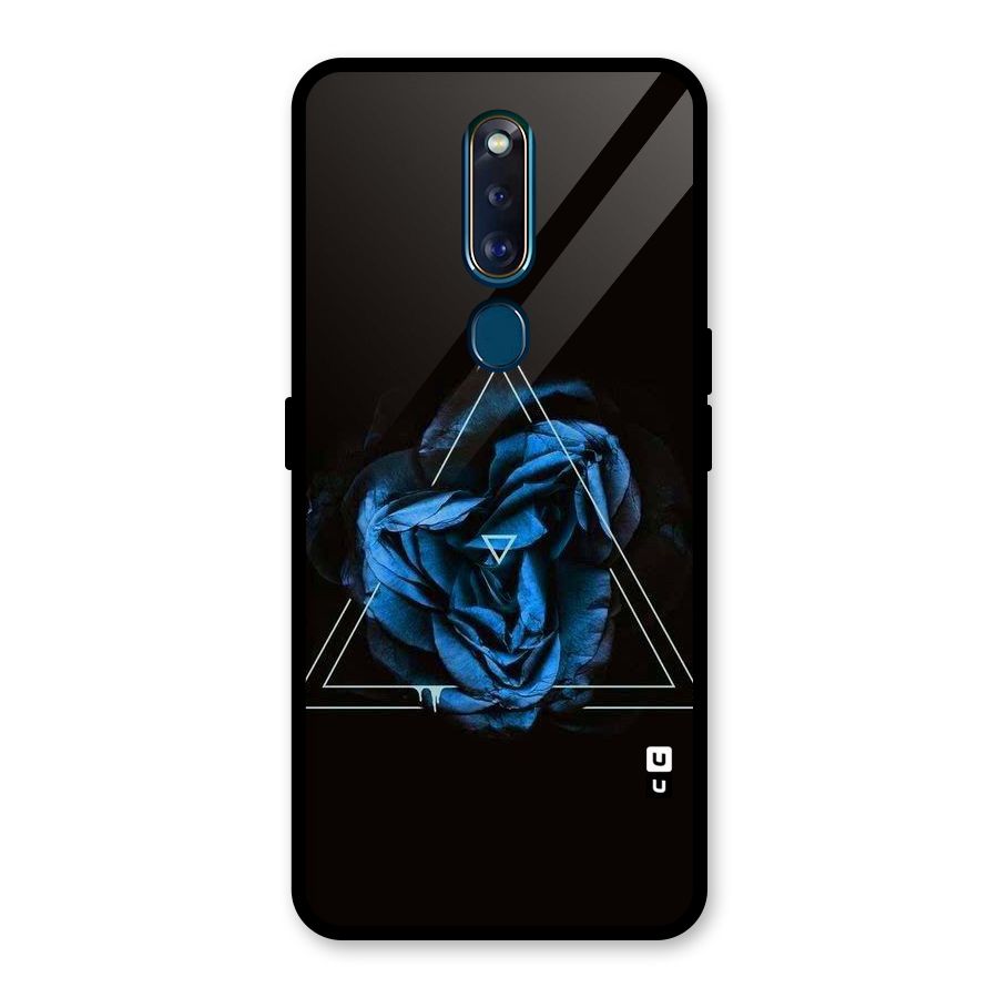 Blue Magic Triangle Glass Back Case for Oppo F11 Pro