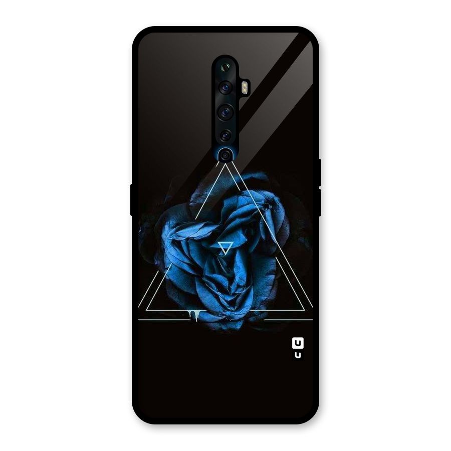 Blue Magic Triangle Glass Back Case for Oppo Reno2 F