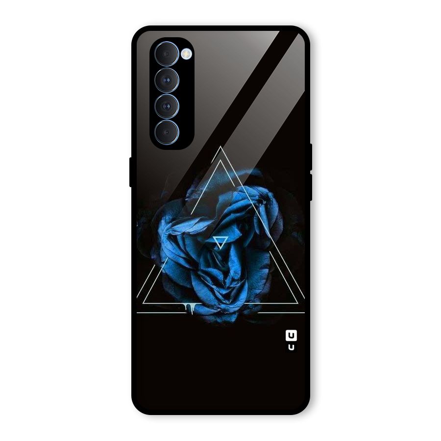 Blue Magic Triangle Glass Back Case for Oppo Reno4 Pro