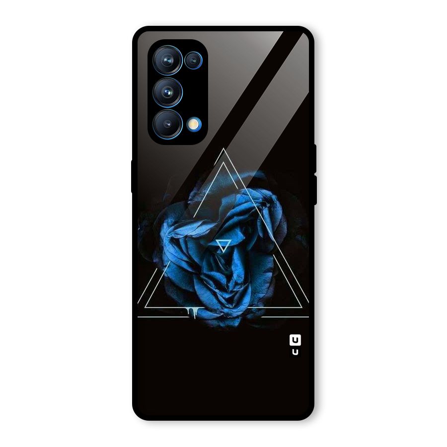 Blue Magic Triangle Glass Back Case for Oppo Reno5 Pro 5G