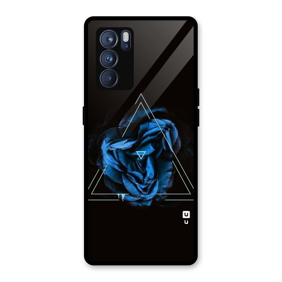 Blue Magic Triangle Glass Back Case for Oppo Reno6 Pro 5G