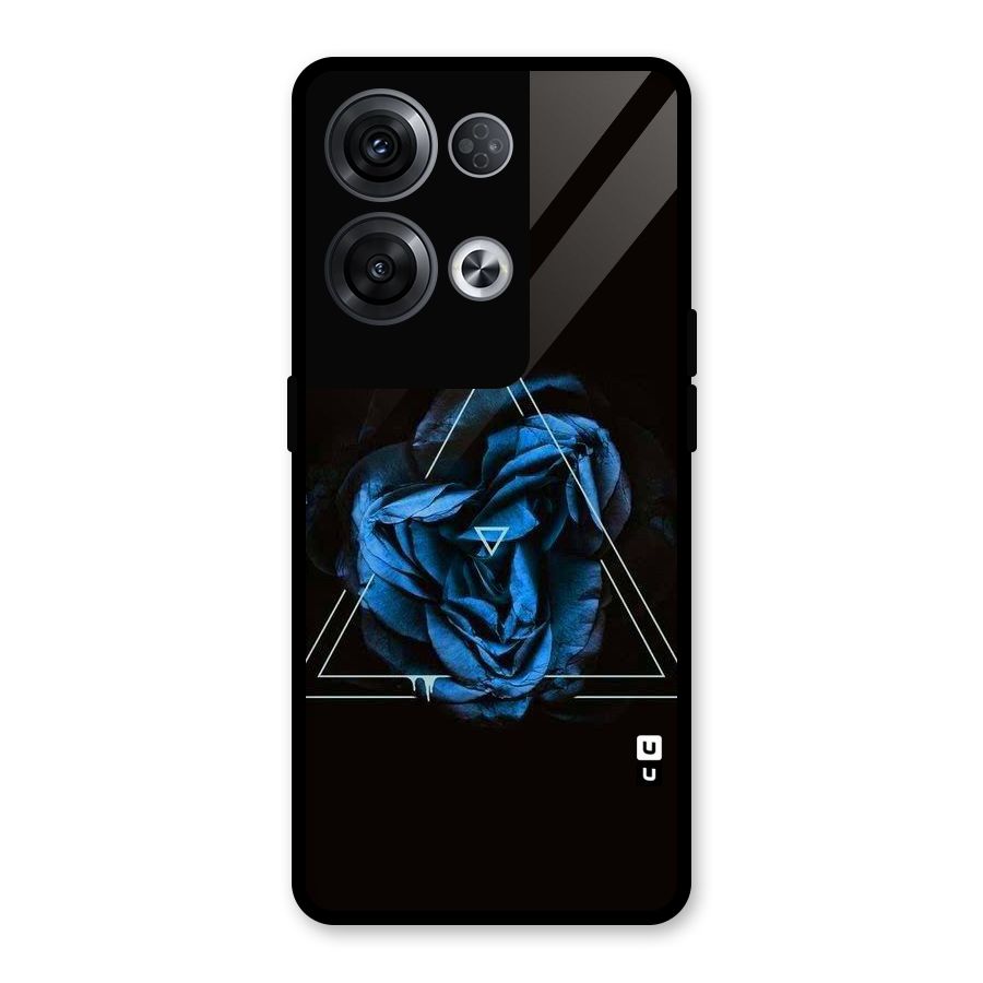Blue Magic Triangle Glass Back Case for Oppo Reno8 Pro 5G