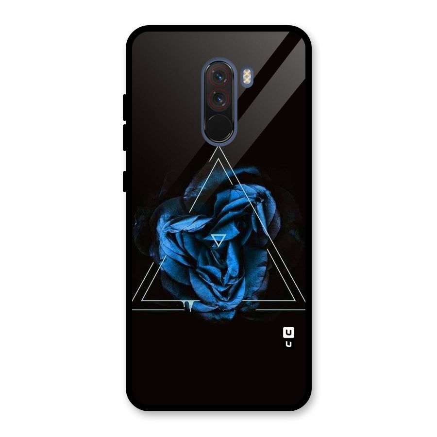 Blue Magic Triangle Glass Back Case for Poco F1