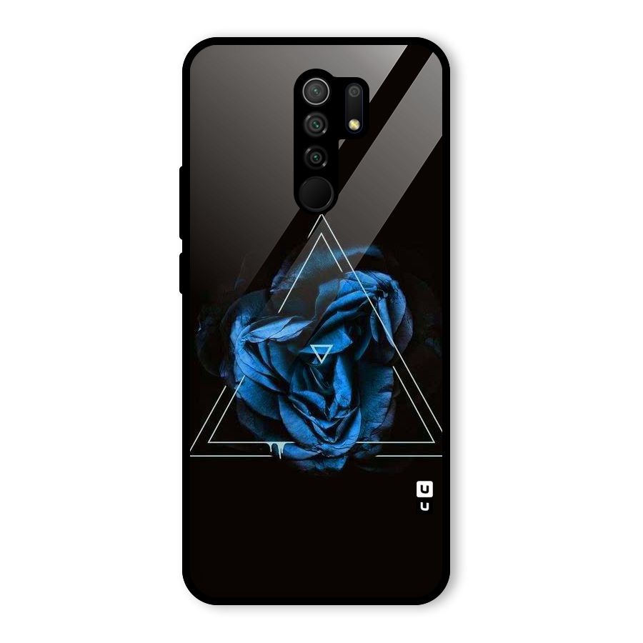 Blue Magic Triangle Glass Back Case for Poco M2