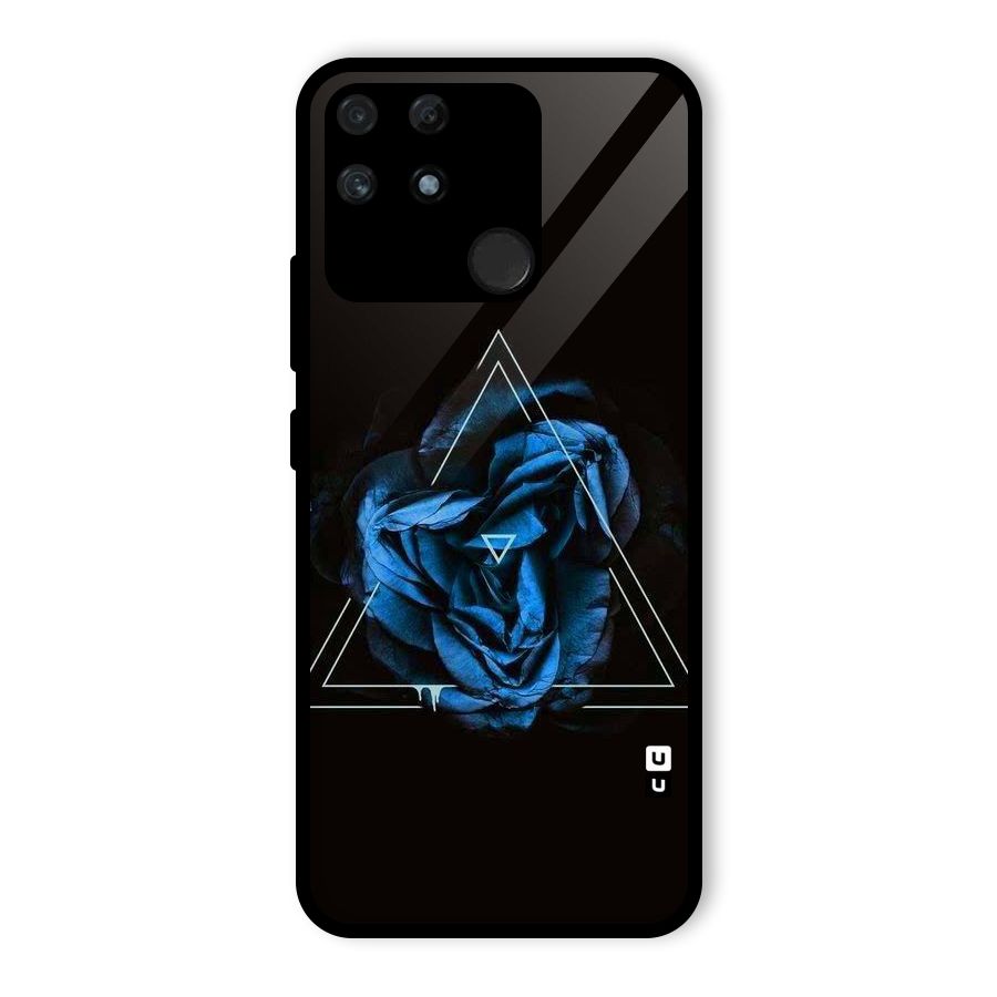 Blue Magic Triangle Glass Back Case for Realme Narzo 50A