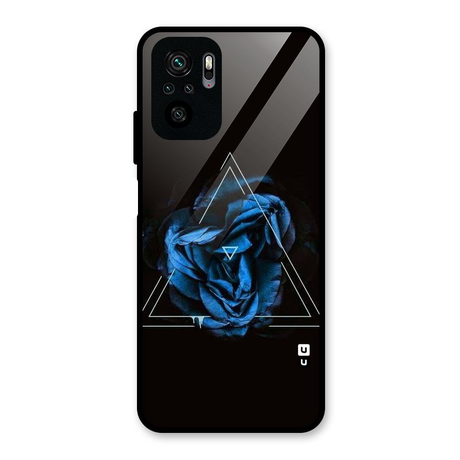 Blue Magic Triangle Glass Back Case for Redmi Note 10S