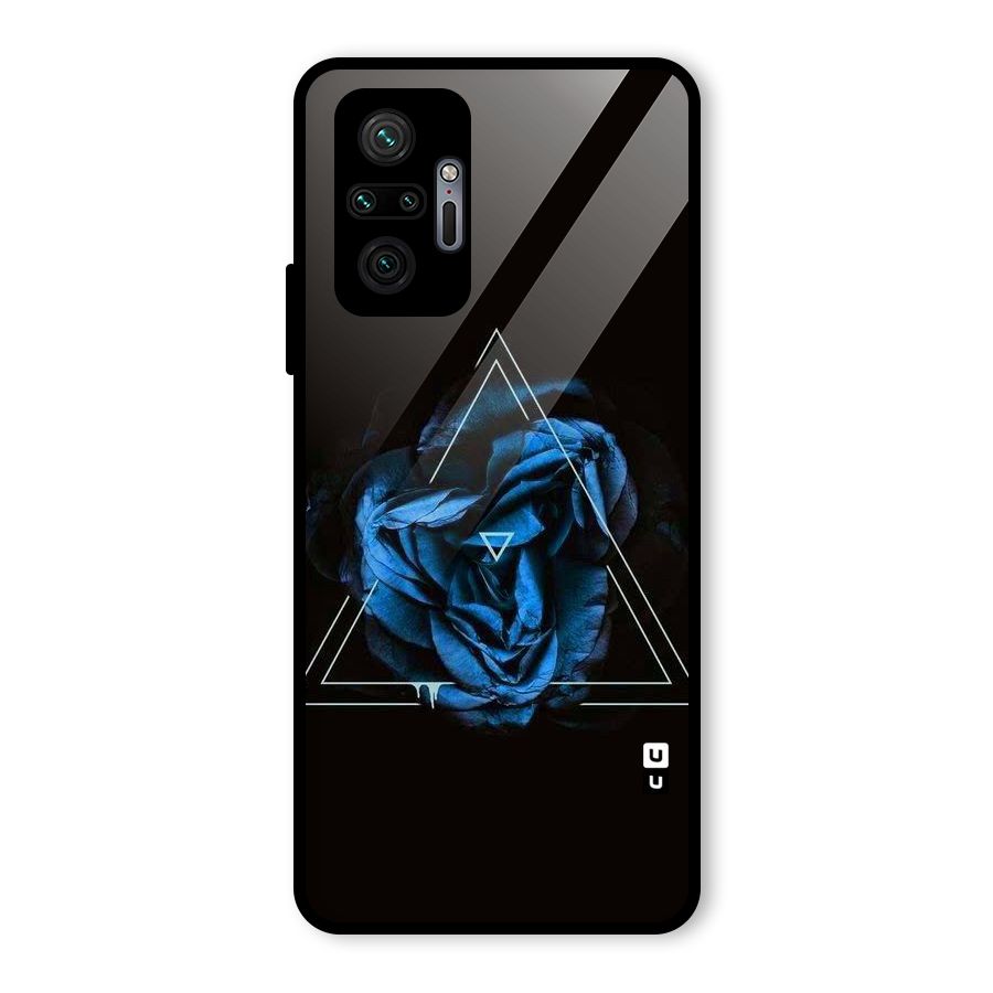 Blue Magic Triangle Glass Back Case for Redmi Note 10 Pro