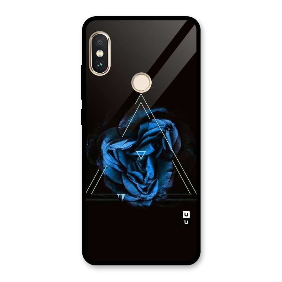 Blue Magic Triangle Glass Back Case for Redmi Note 5 Pro