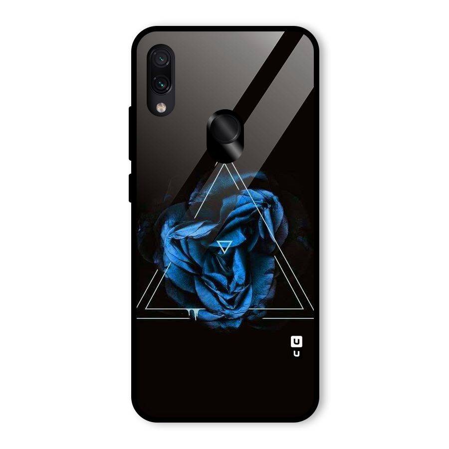 Blue Magic Triangle Glass Back Case for Redmi Note 7
