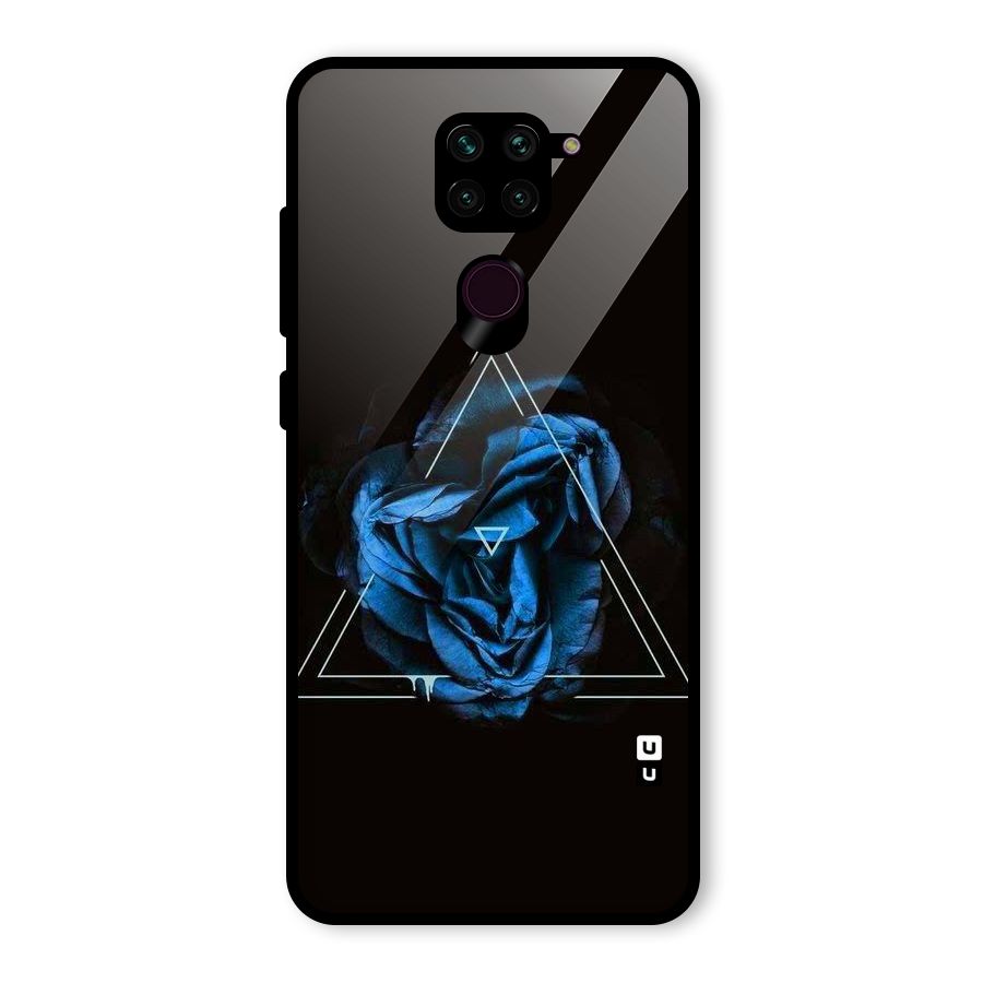 Blue Magic Triangle Glass Back Case for Redmi Note 9