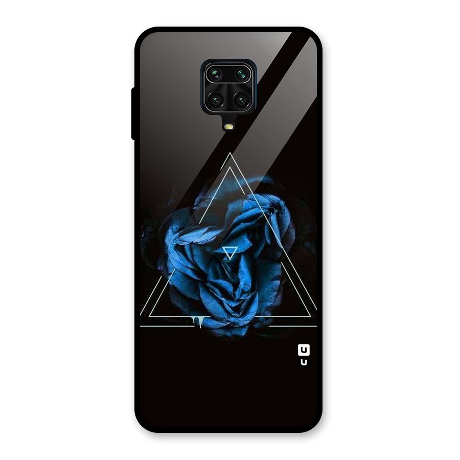 Blue Magic Triangle Glass Back Case for Redmi Note 9 Pro