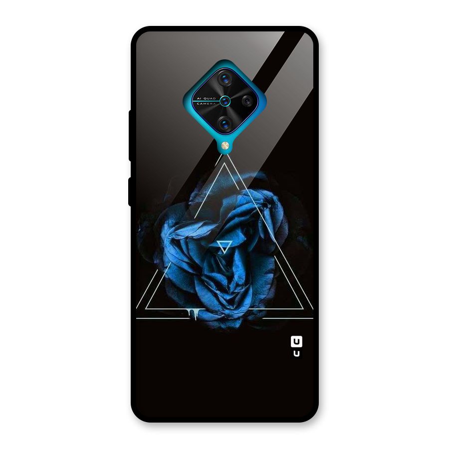 Blue Magic Triangle Glass Back Case for Vivo S1 Pro