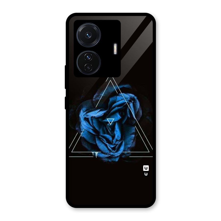 Blue Magic Triangle Glass Back Case for Vivo T1 Pro
