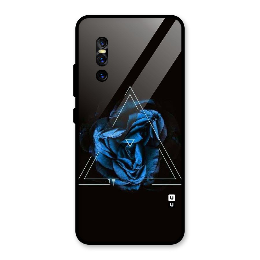 Blue Magic Triangle Glass Back Case for Vivo V15 Pro