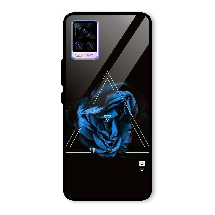 Blue Magic Triangle Glass Back Case for Vivo V20 Pro