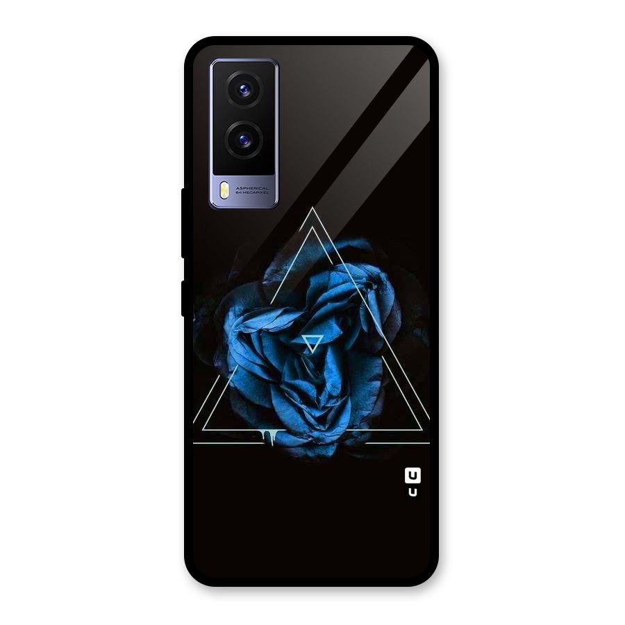 Blue Magic Triangle Glass Back Case for Vivo V21e 5G