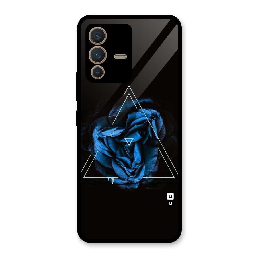 Blue Magic Triangle Glass Back Case for Vivo V23 5G
