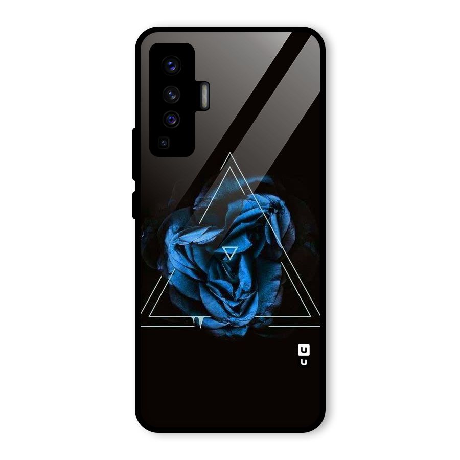 Blue Magic Triangle Glass Back Case for Vivo X50