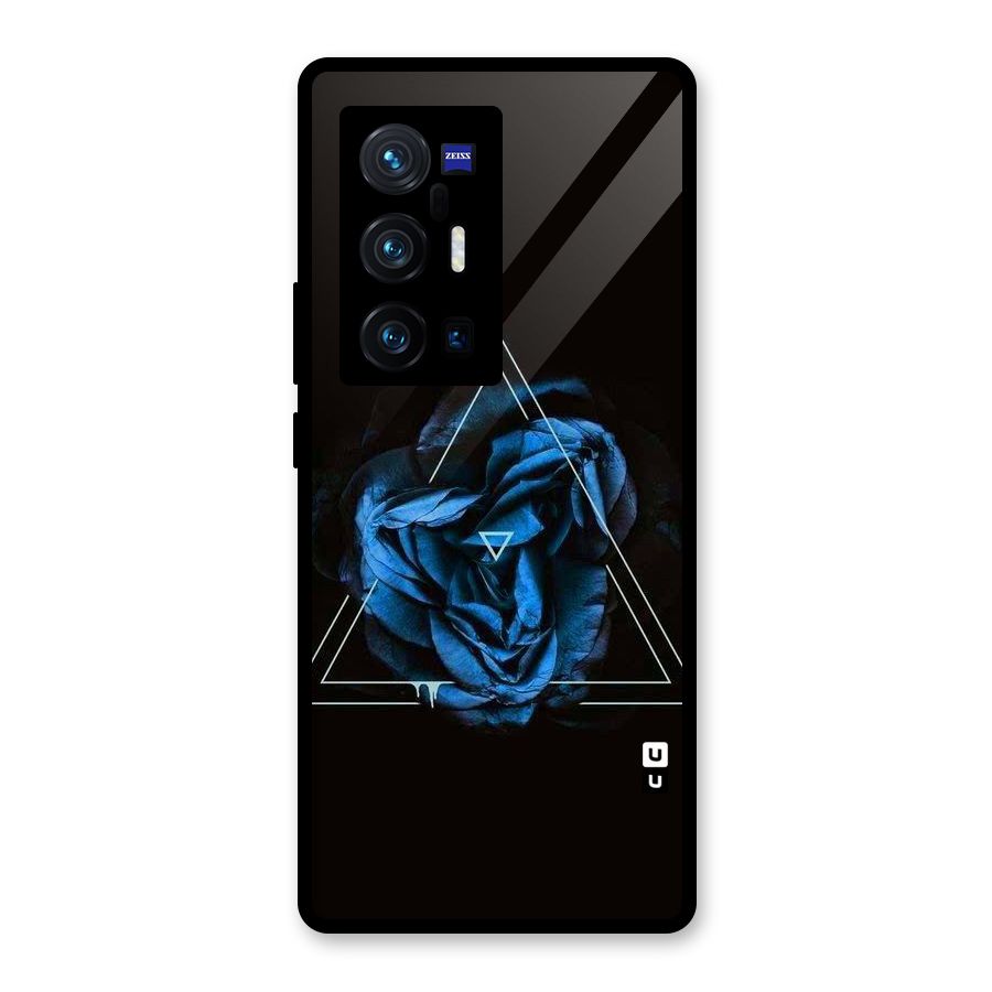 Blue Magic Triangle Glass Back Case for Vivo X70 Pro Plus
