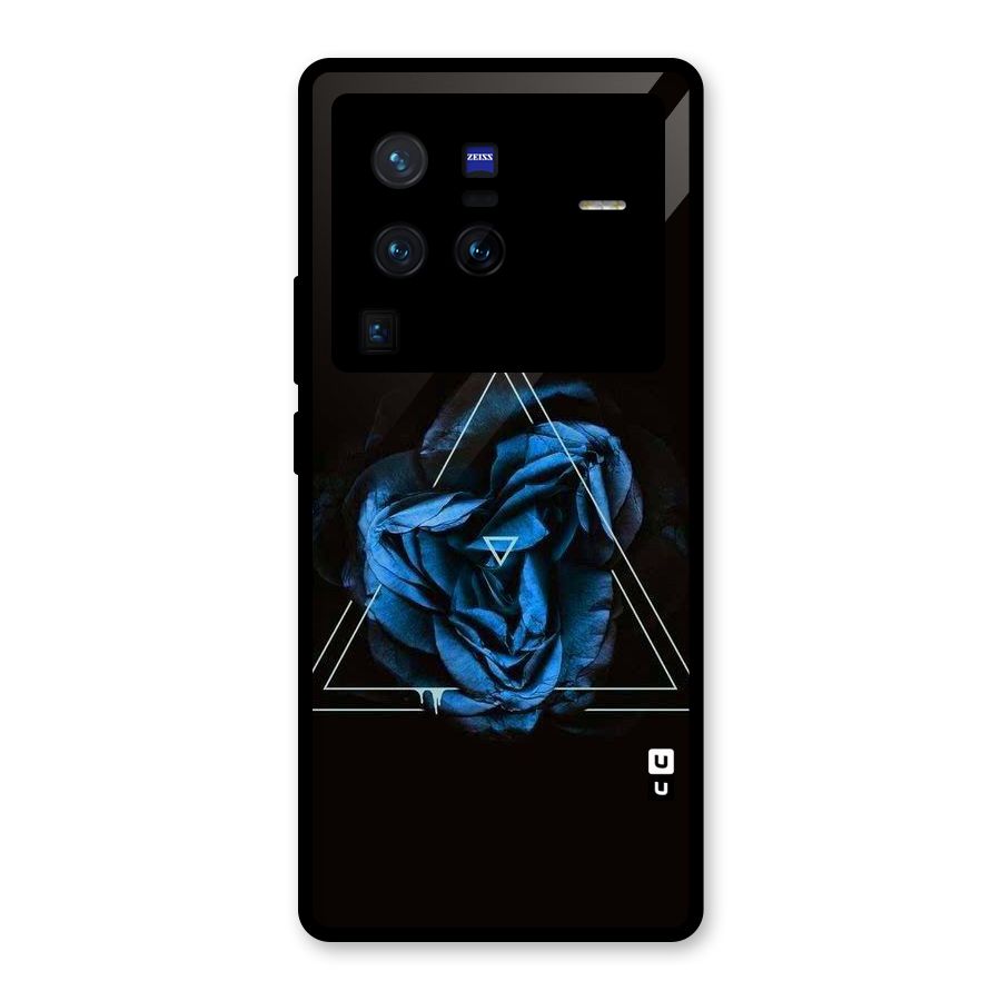 Blue Magic Triangle Glass Back Case for Vivo X80 Pro