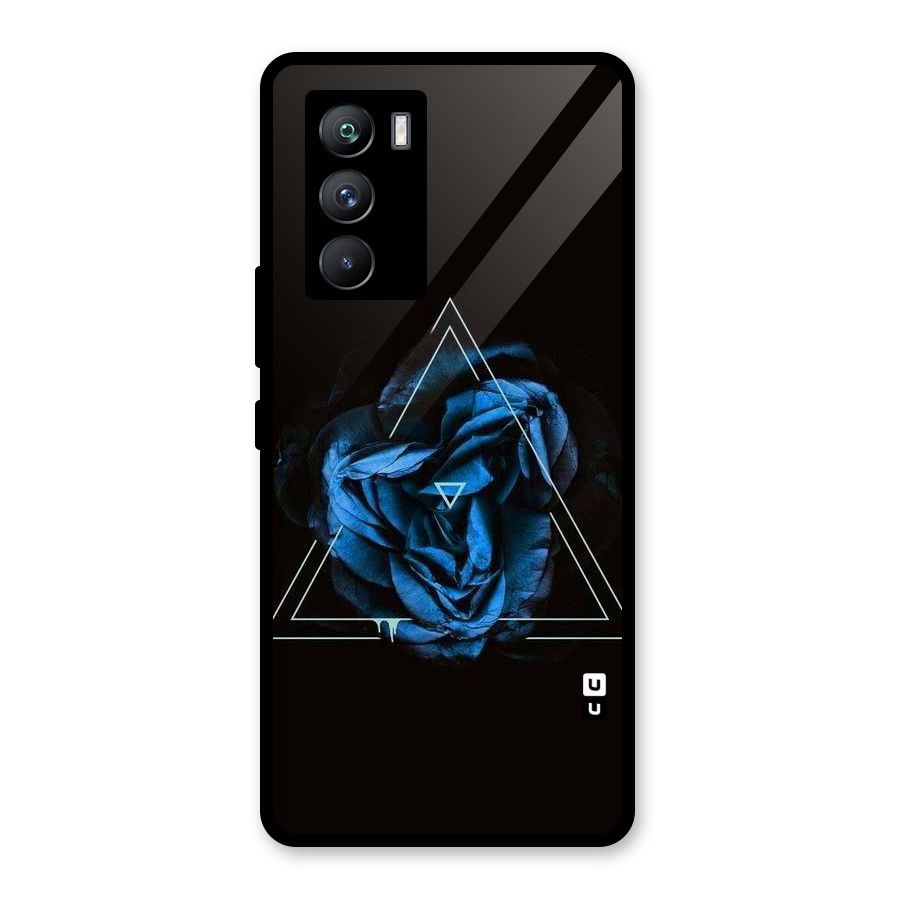 Blue Magic Triangle Glass Back Case for Vivo iQOO 9 SE