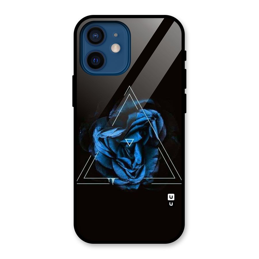 Blue Magic Triangle Glass Back Case for iPhone 12 Mini