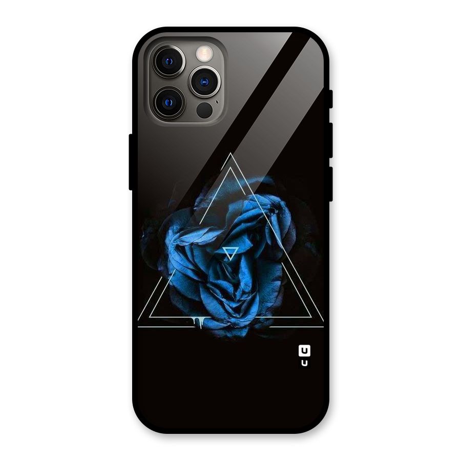 Blue Magic Triangle Glass Back Case for iPhone 12 Pro