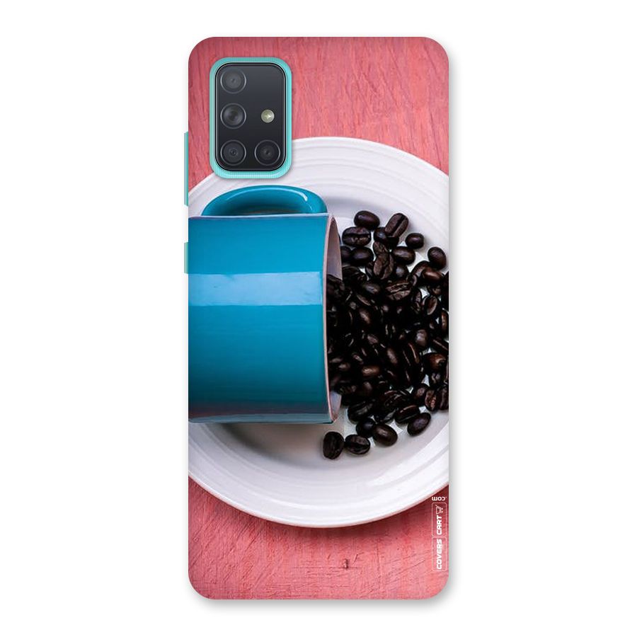 Blue Mug And Beans Back Case for Galaxy A71