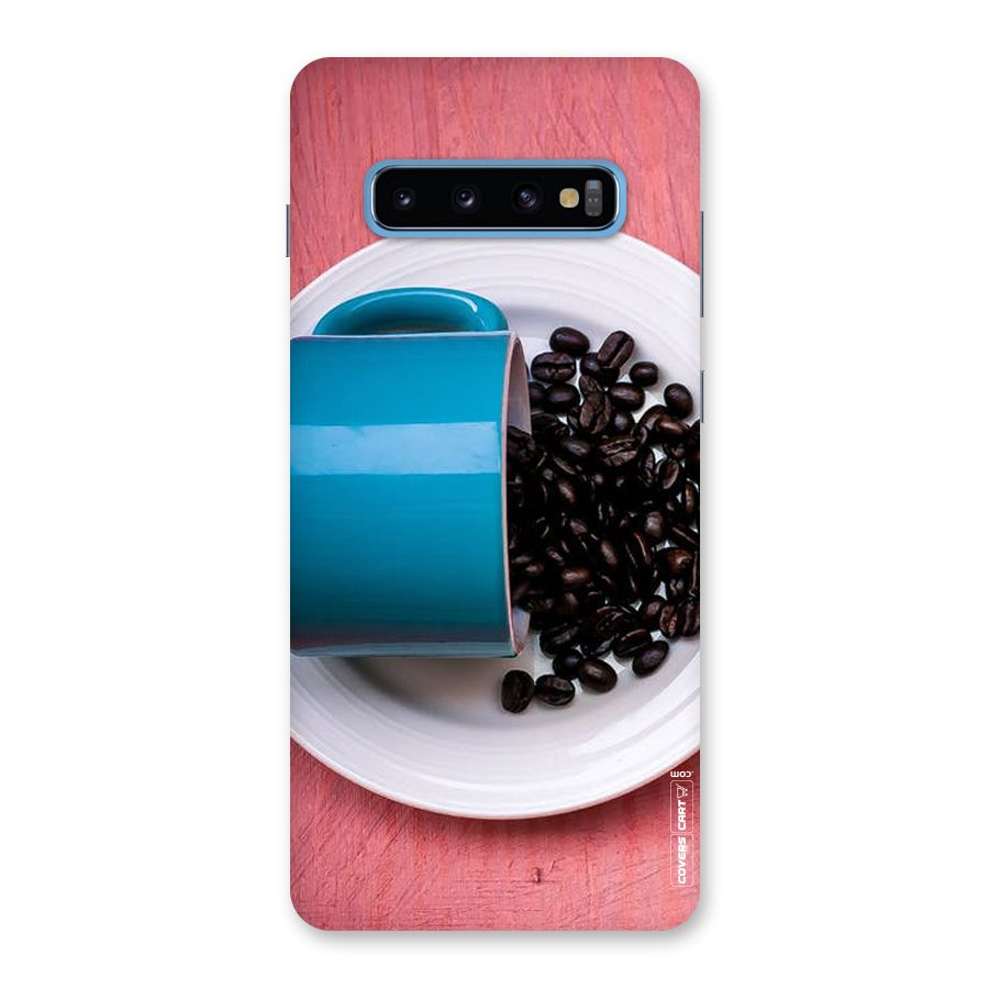 Blue Mug And Beans Back Case for Galaxy S10 Plus