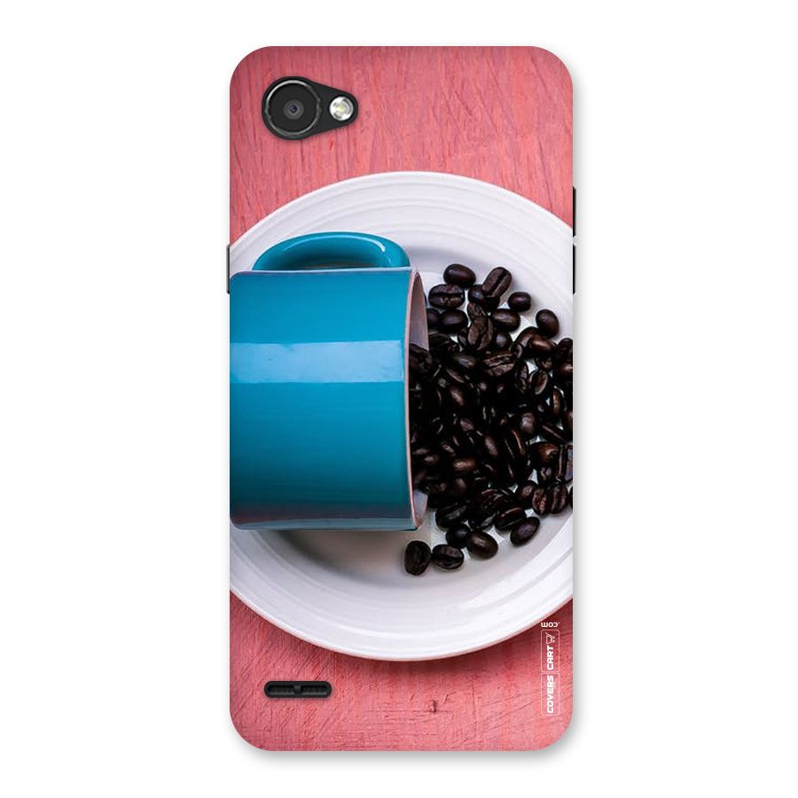 Blue Mug And Beans Back Case for LG Q6