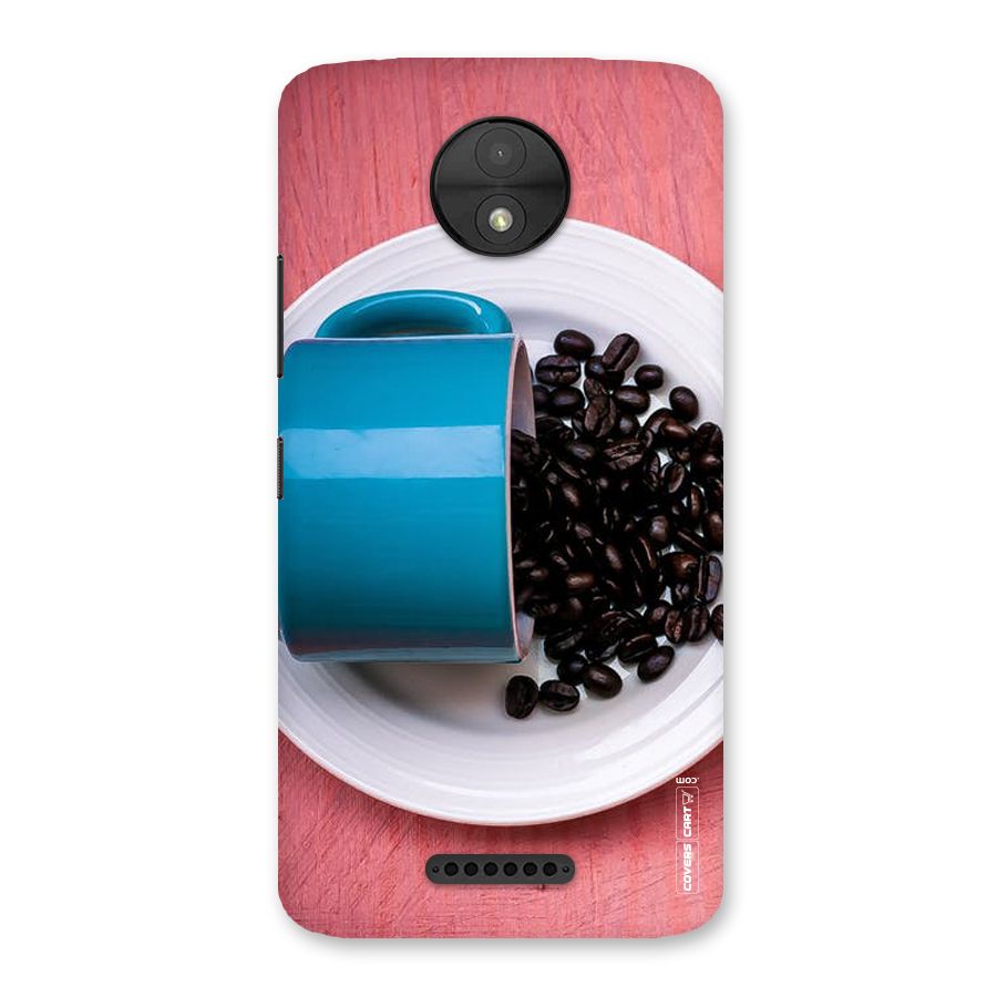 Blue Mug And Beans Back Case for Moto C