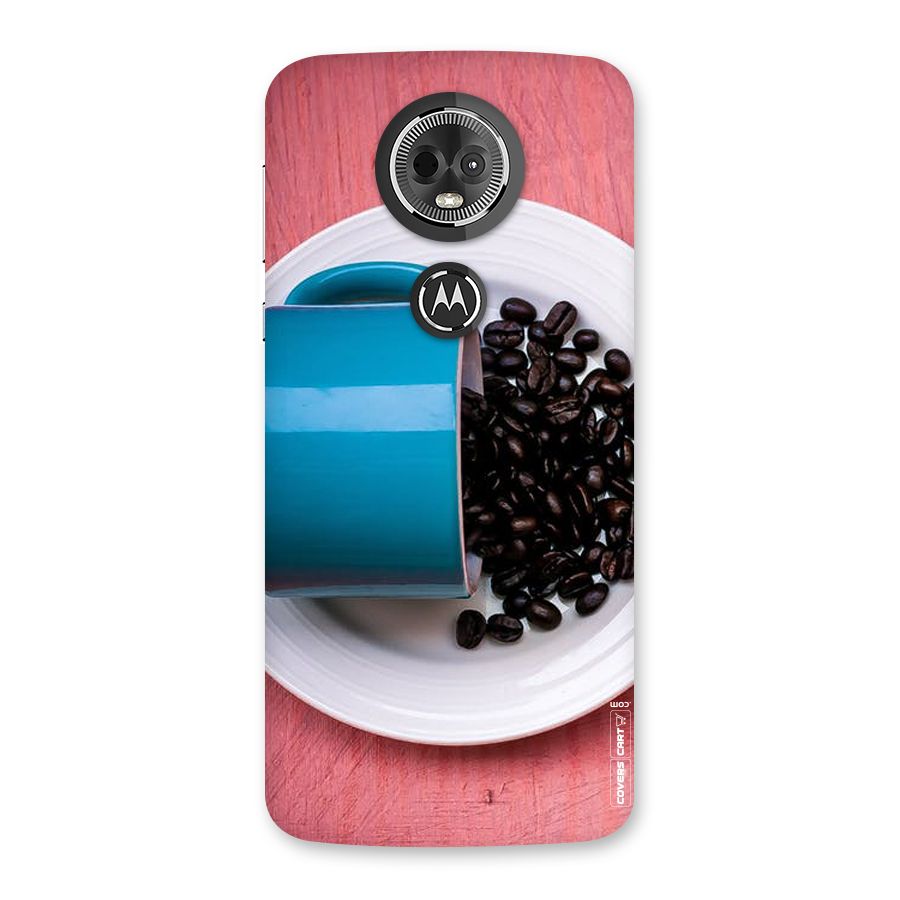 Blue Mug And Beans Back Case for Moto E5 Plus