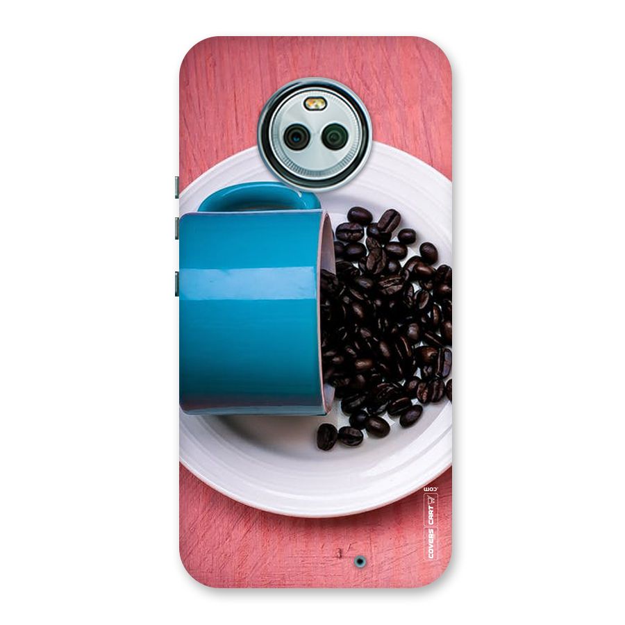Blue Mug And Beans Back Case for Moto X4