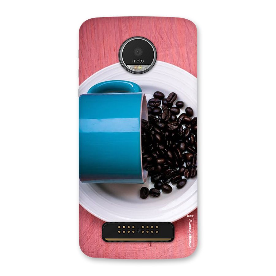 Blue Mug And Beans Back Case for Moto Z Play
