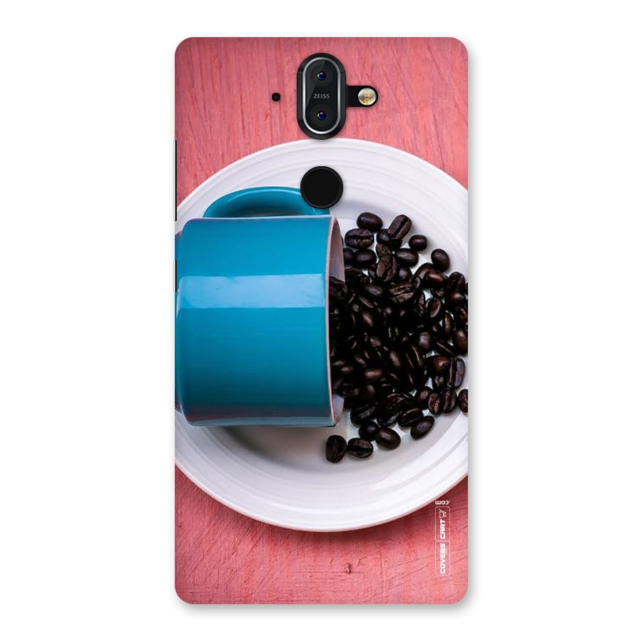 Blue Mug And Beans Back Case for Nokia 8 Sirocco