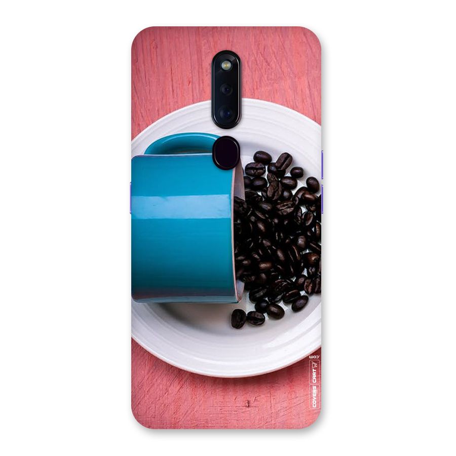 Blue Mug And Beans Back Case for Oppo F11 Pro