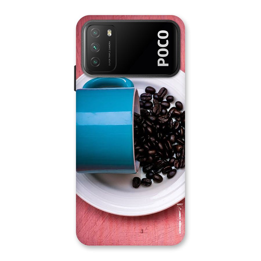 Blue Mug And Beans Back Case for Poco M3