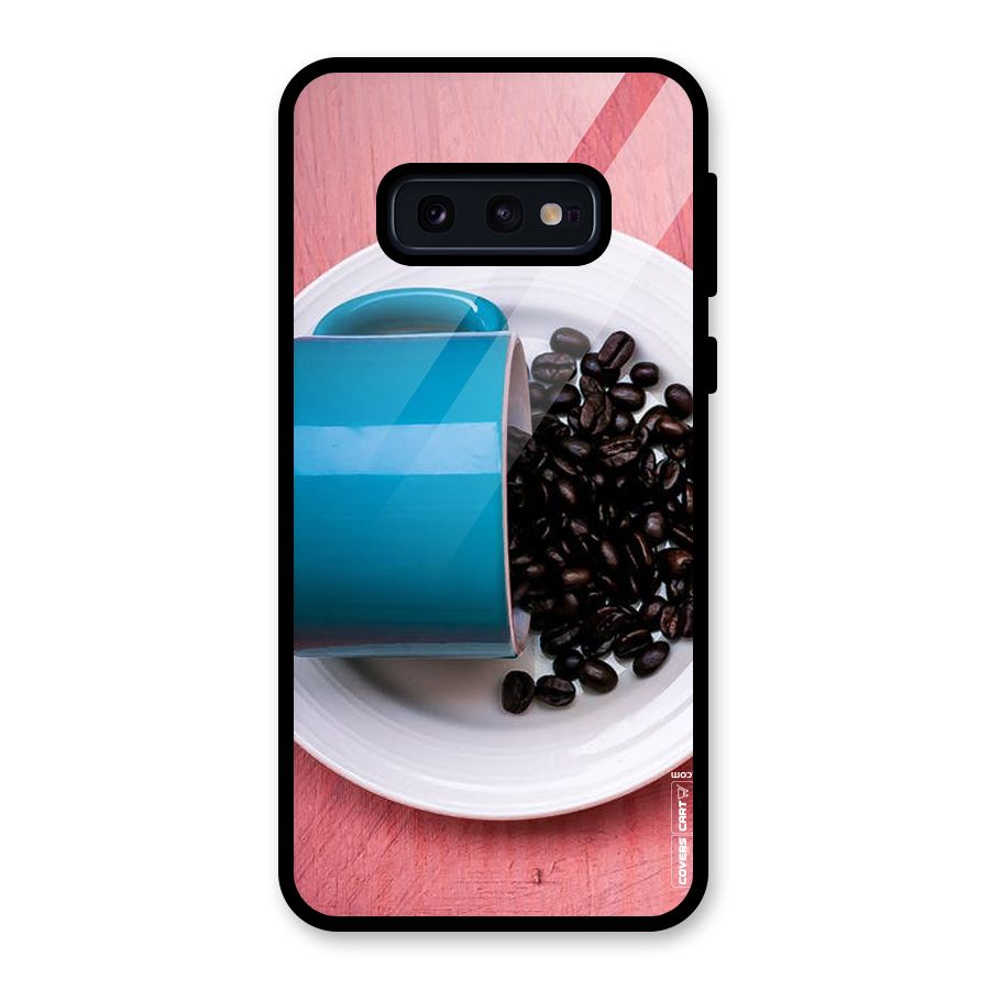 Blue Mug And Beans Glass Back Case for Galaxy S10e