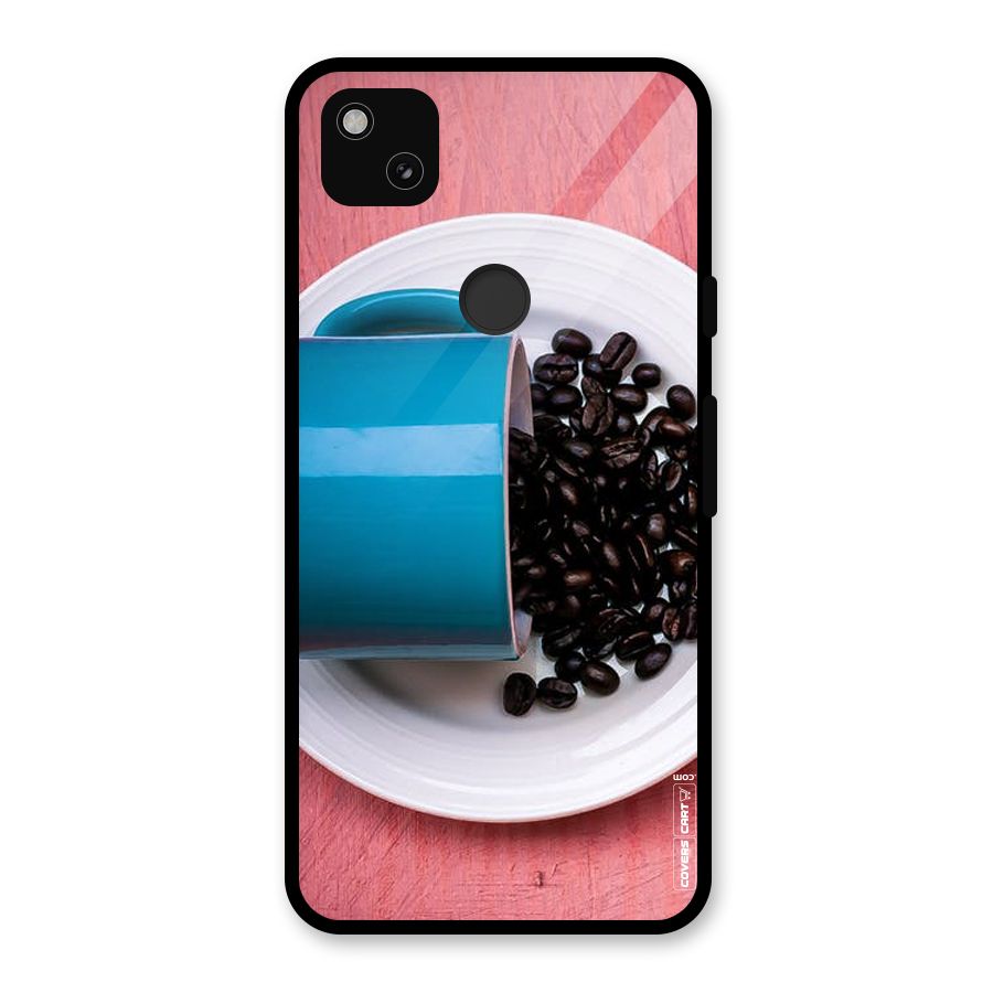 Blue Mug And Beans Glass Back Case for Google Pixel 4a