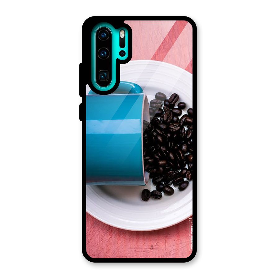 Blue Mug And Beans Glass Back Case for Huawei P30 Pro