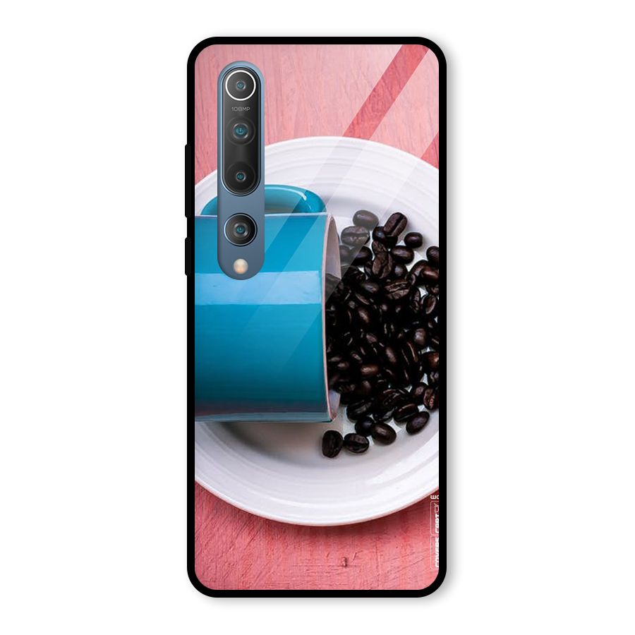 Blue Mug And Beans Glass Back Case for Mi 10