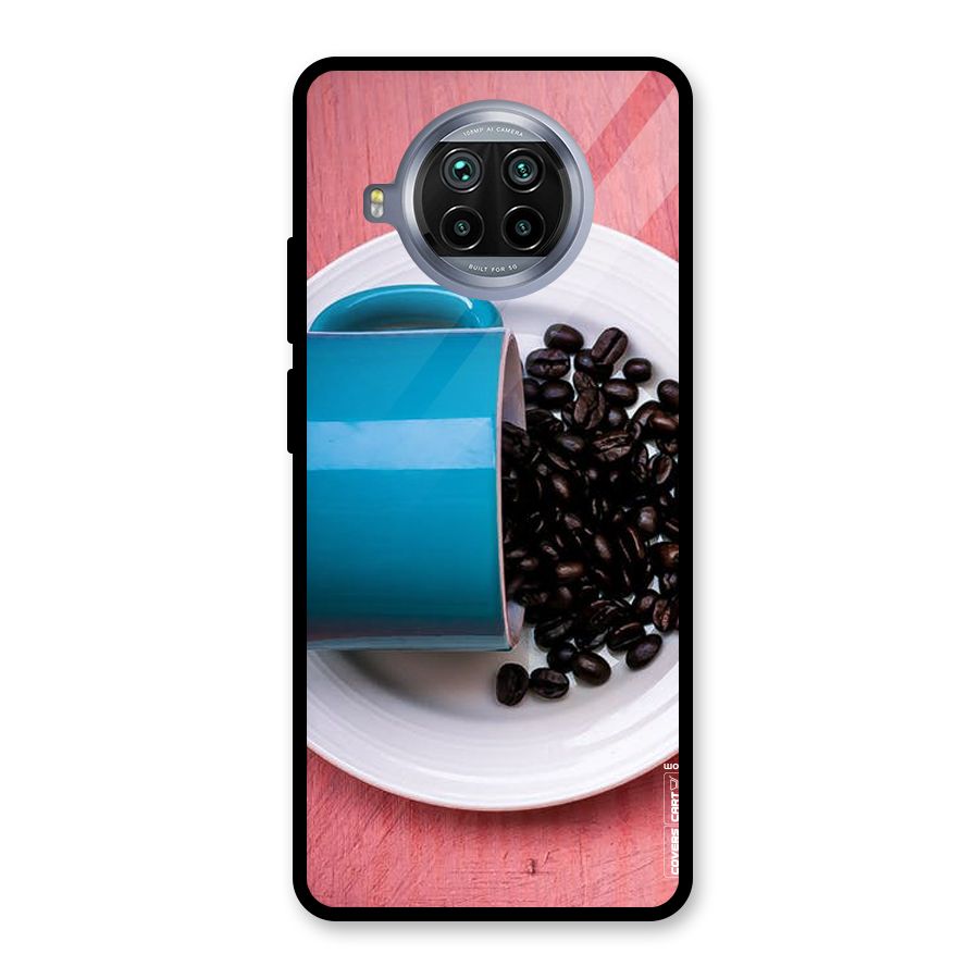 Blue Mug And Beans Glass Back Case for Mi 10i